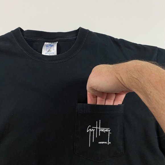 Vintage Guy Harvey Great White Shark Fish T Shirt Mens Large Nature Wildlife - Picture 3 of 11